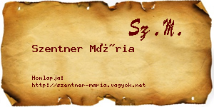 Szentner Mária névjegykártya
